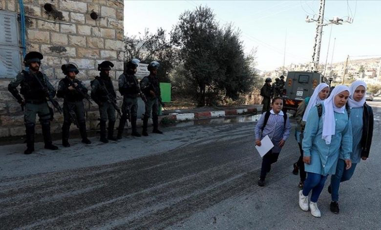 اعتداء جيش الاحتلال على طلبة مدارس القدس 