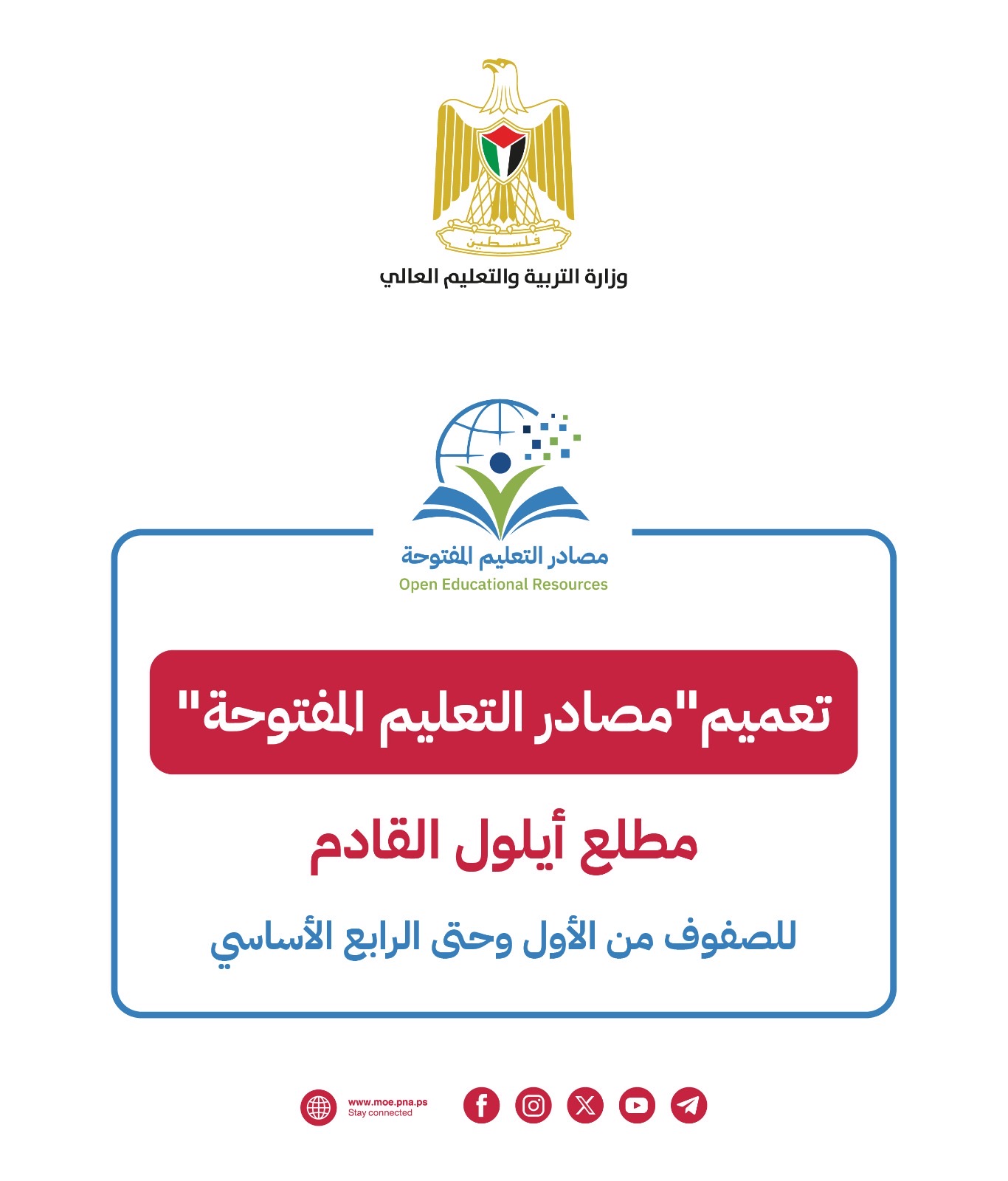 تعميم "مصادر التعليم المفتوحة" مطلع أيلول القادم